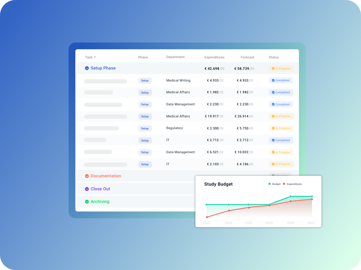 Das Trialytix Logo wird in der Mitte gezeigt und wird von Icons umkreist